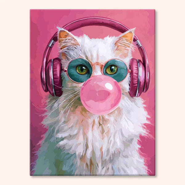 Kot DJ z Gumą Balonową