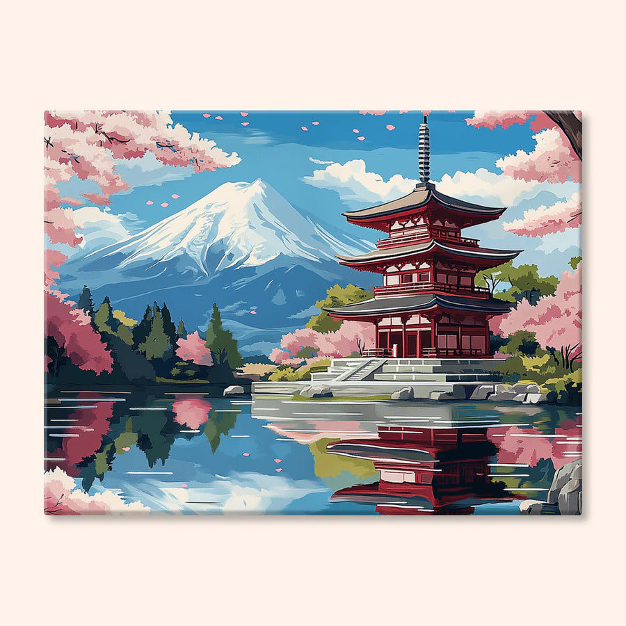 Japońska Pagoda przy Górze Fuji